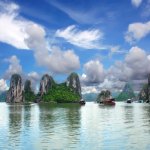 Halong Bay, krijtsteenrotsen