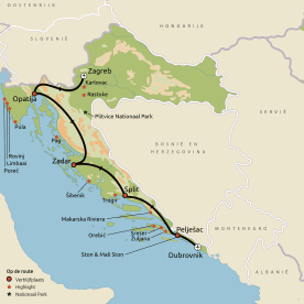 Routekaart Van Istri&euml; naar Dalmati&euml;