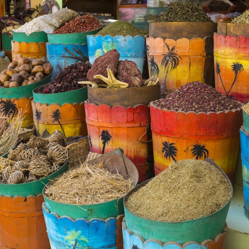 Kruiden op de markt in Aswan