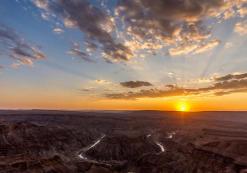 Fish River Canyon zonsondergang