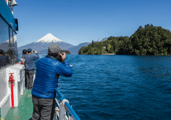 Andean lake crossing
