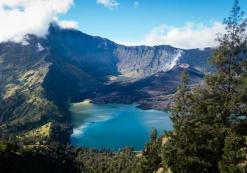 Kratermeer van Rinjani vulkaan