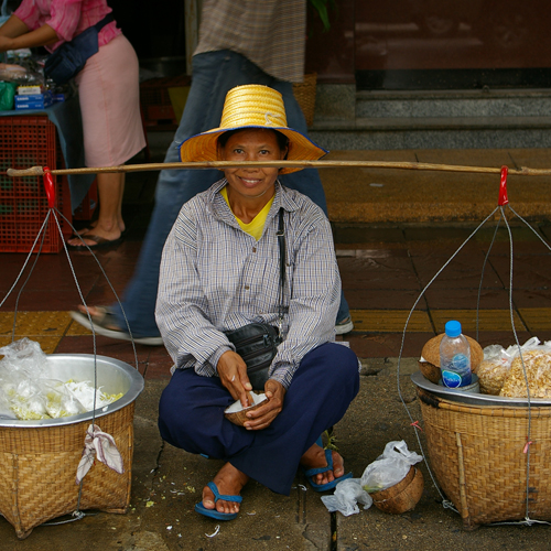 Verkoopster Bangkok Thailand