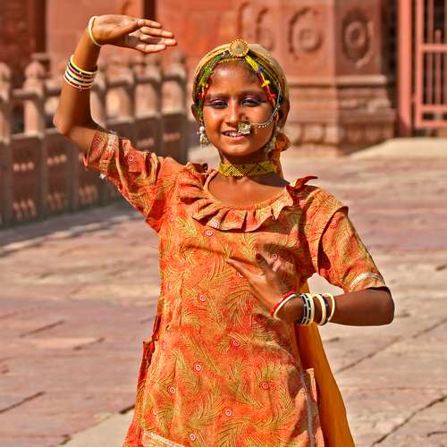 Meisje Jodhpur Meisje India