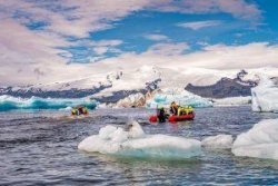 Jökulsárlón-gletsjerlagune per zodiac