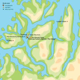 Routekaart Tromso