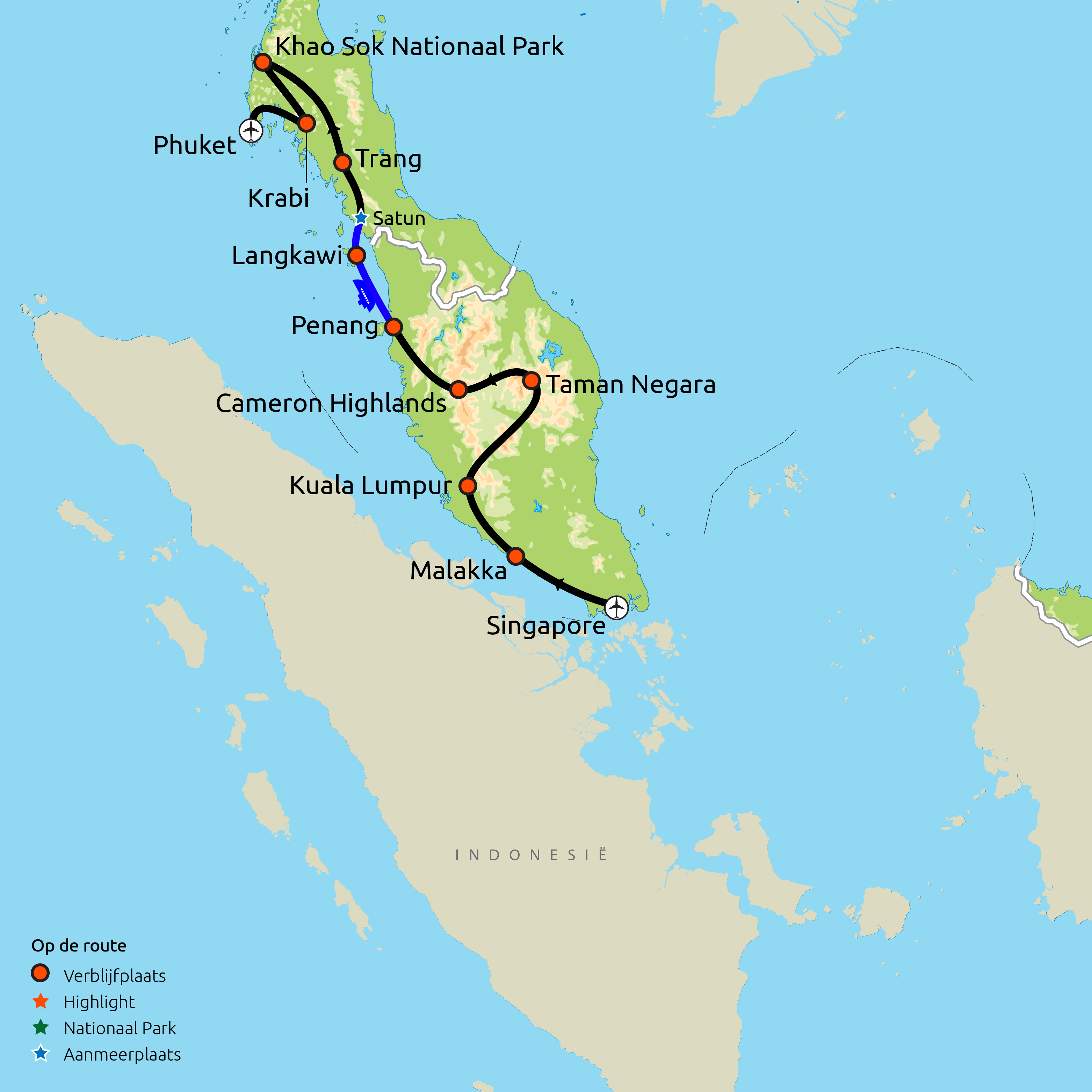 Groepsreis Singapore, Maleisië & Thailand