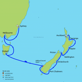 22-daagse Rondreis & Cruise Australië en Nieuw-Zeeland