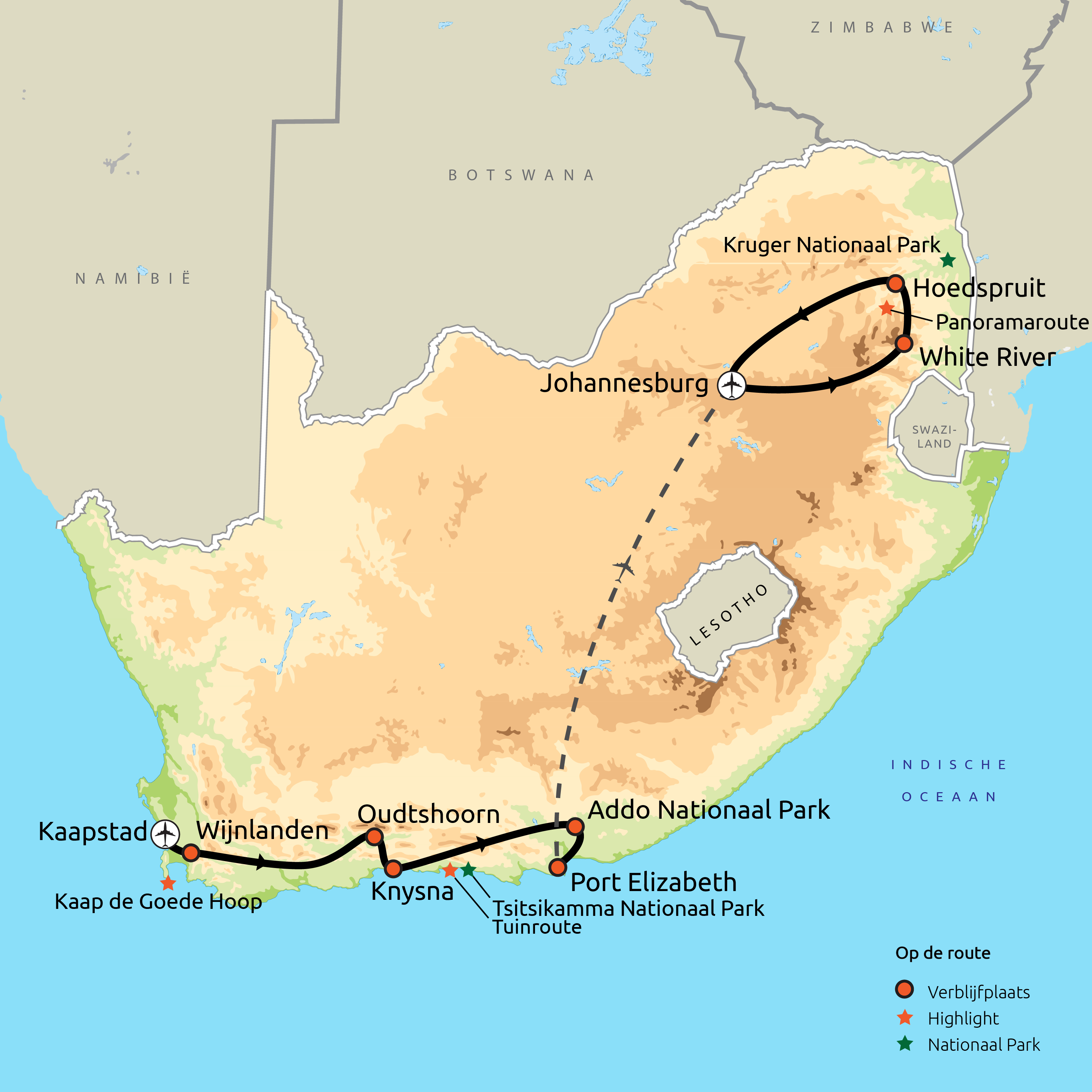 Familiereis Tuinroute & Kruger