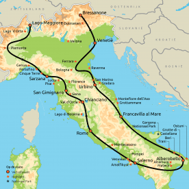 Grand Tour door Italië (o.b.v. eigen vervoer)