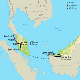 Familierondreis Maleisi&euml; & Borneo, Sarawak