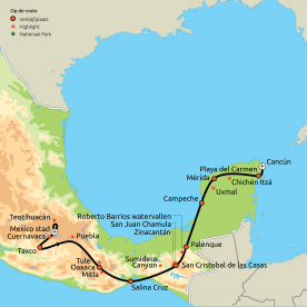 Route Mooiste van Mexico
