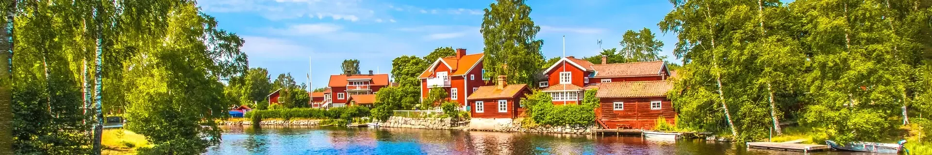 Typische Zweedse huisjes, Zweden