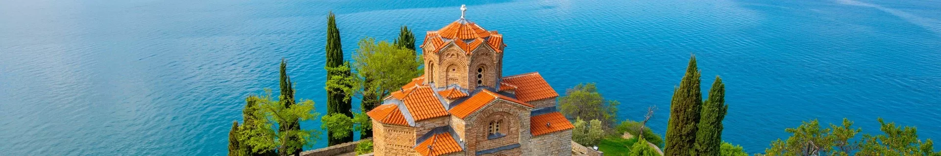 Kerk van St. John Kaneo, Meer van Ohrid, Noord-Macedonië