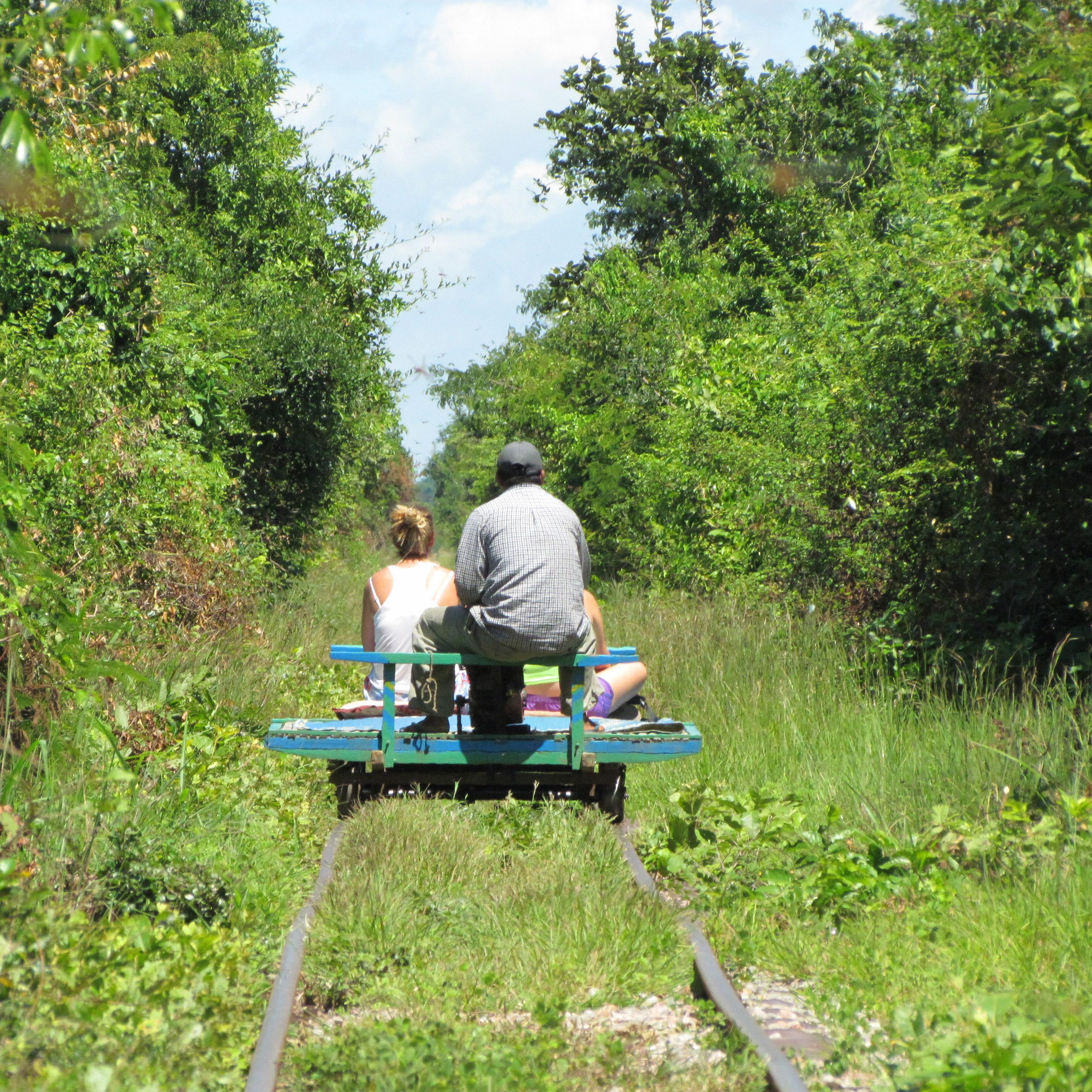 Bamboetrein in Battambang