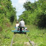Bamboetrein in Battambang