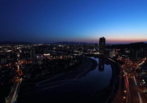 ANA Crowne Plaza Kumamoto New Sky, uitzicht avond