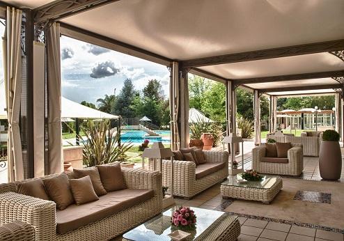 Hotel Hermitage, terras