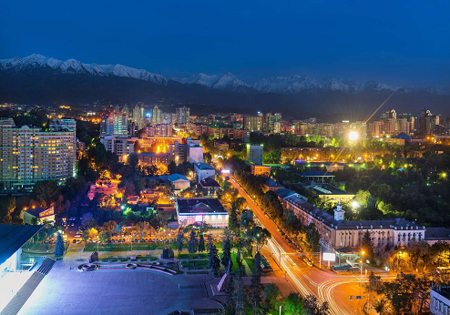Kazakhstan Hotel, uitzicht