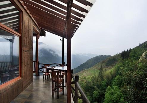 Longji Baike Boutique Hotel, terras