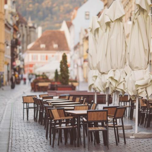 Brasov, terrasjes 