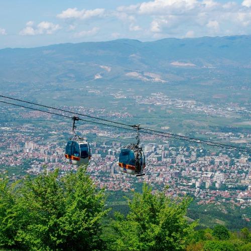  Kabelbaan vanaf Vodno-berg