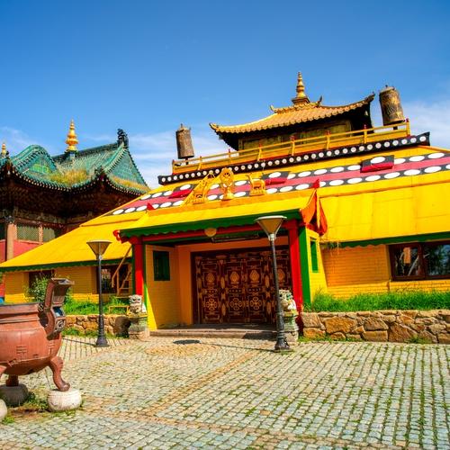 Gandan klooster in Ulaanbaatar, Mongolië