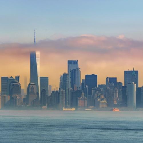 Uitzicht op de skyline van New York