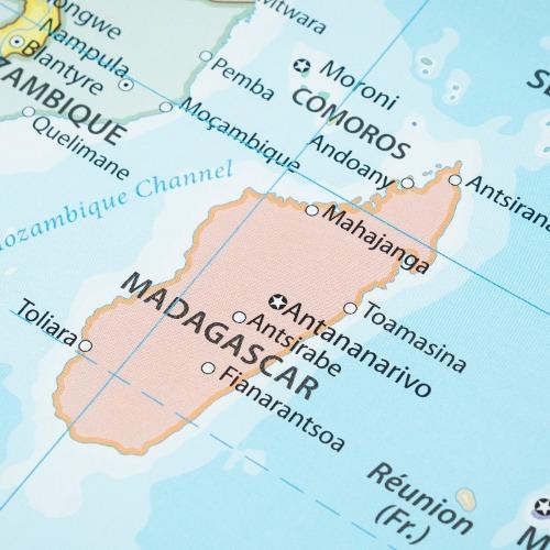 Madagaskar op de kaart