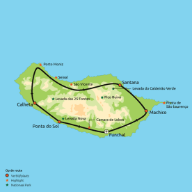 Routekaartje Madeira Compleet