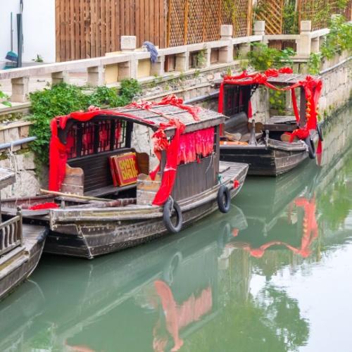 Oude bootjes in Suzhou