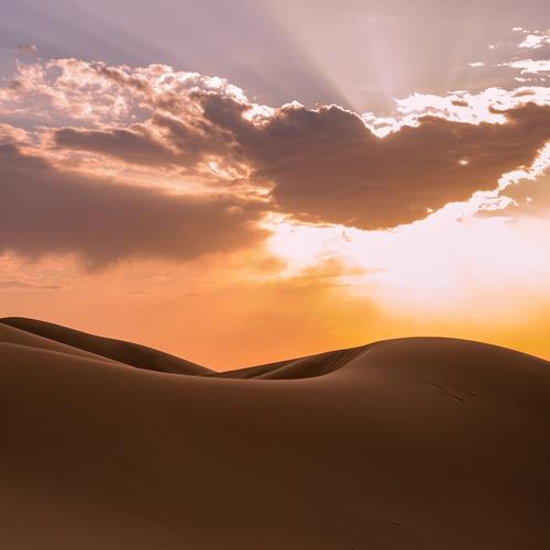 Khongoryn Els, Zonsondergang over de duinen, Mongolië
