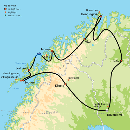 Noordkaap, Lapland en Lofoten