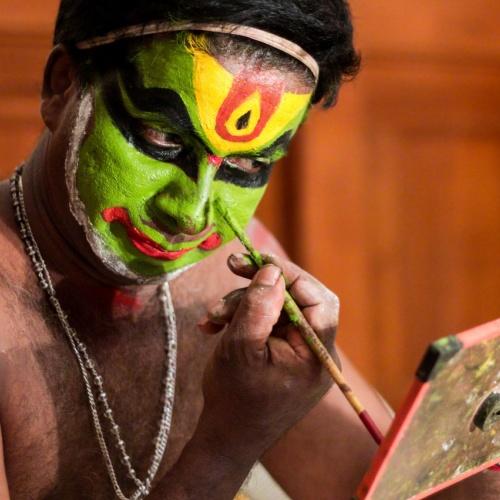 Make-up Katakhali dansvoorstelling, Cochin