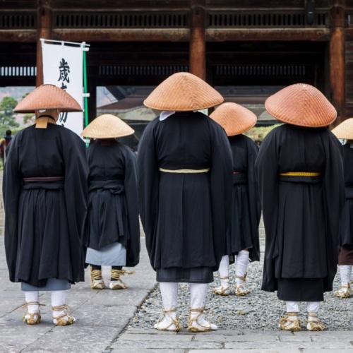 Boeddhistische monniken bij Zenkoji 