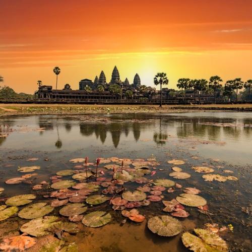 Angkor Wat, zonsopkomst