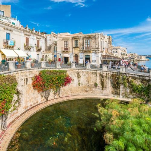 Arethusa-fontein op het eiland Ortigia