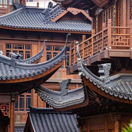 Architectuur van Jaden Boeddha Tempel in Shanghai