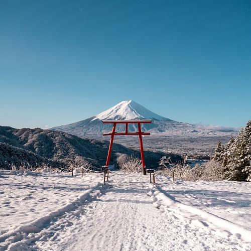 Uitzicht op Mount Fuji
