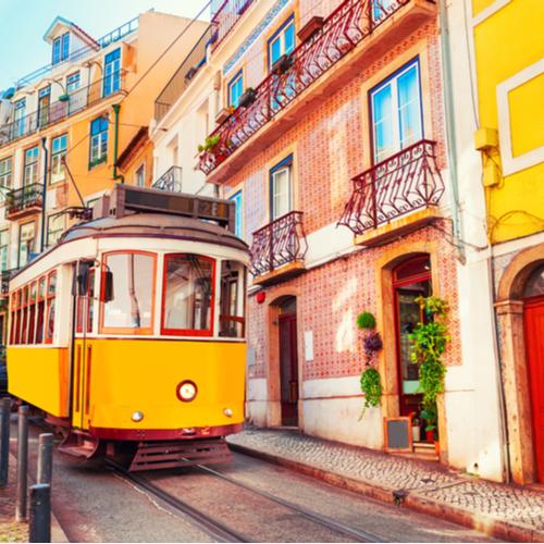 Oude tram in Lissabon