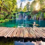 Nationaal Park Plitvice, loopbrug