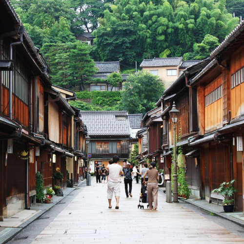 De traditionele huizen in Kanazawa