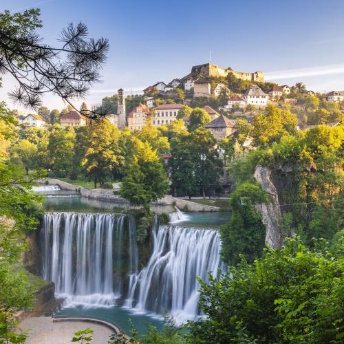 Jajce, watervallen 