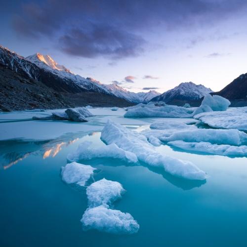 IJsbergen in Tasman Lake