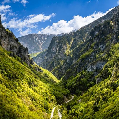 Rugova-gebergte, nabij Pejë, Kosovo