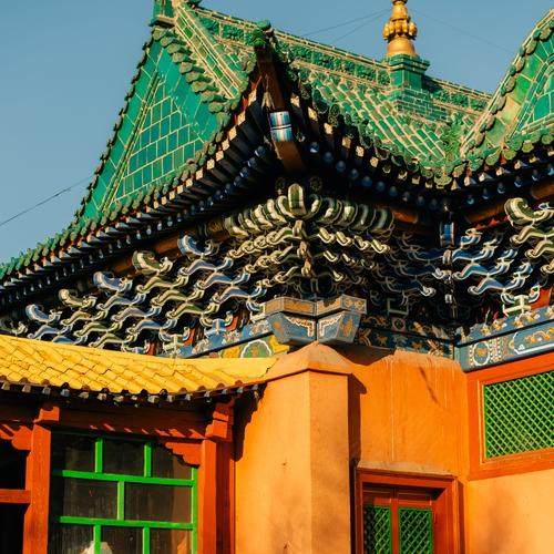 Gandan klooster in Ulaanbaatar, Mongolië