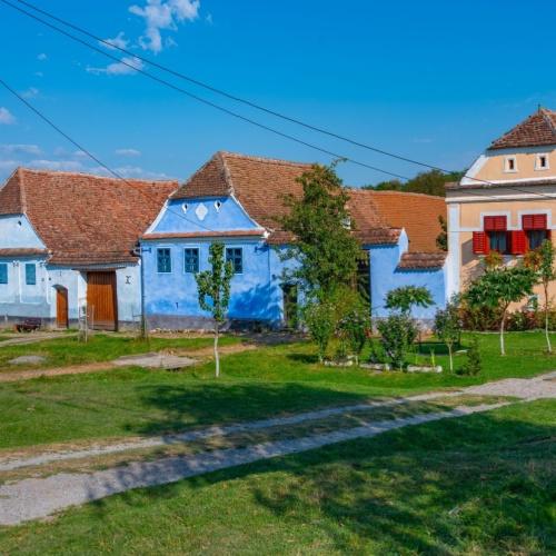 Visci, gekleurde huisjes