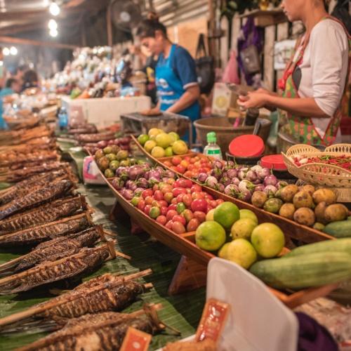 Laos eten op markt