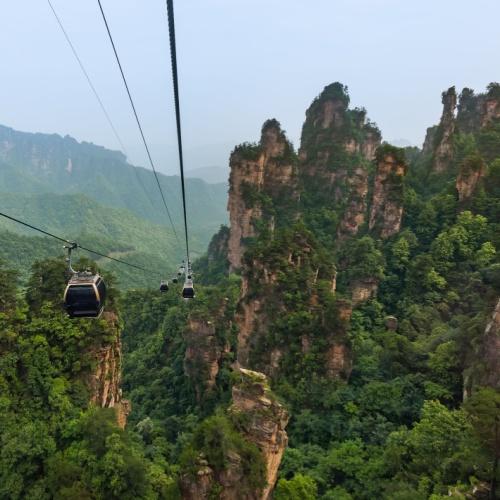 Zhangjiajie National Park, Tianzi Mountain, kabelbaan