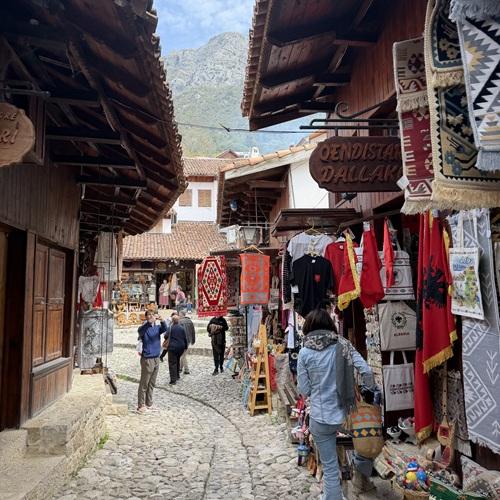 Bazaar in Krujë, Albanië